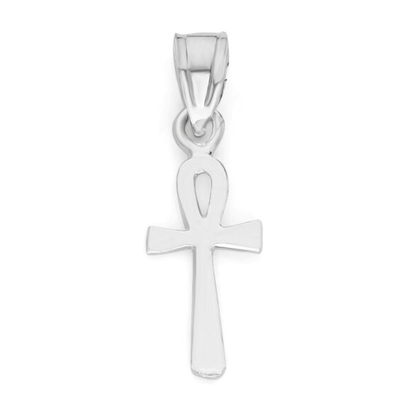 925 Sterling Silver Ankh Charm, Dainty Silver Ankh Charm Gifts - Picture 3 of 5